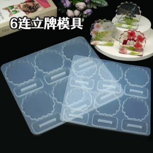 Lot de 6 Moules Silicone Formes Irrégulières avec Support Cadre